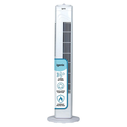 Tower fan white 40w 3 - fan,