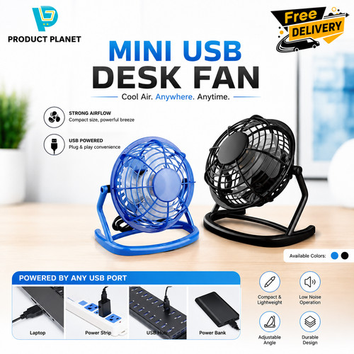 Mini usb desk fan small - usb,