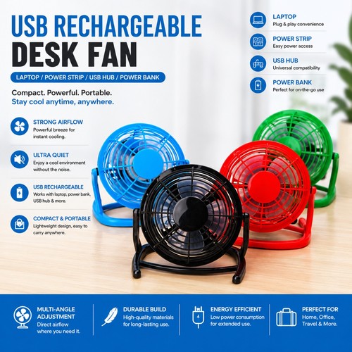 Mini usb desk fan small - usb,